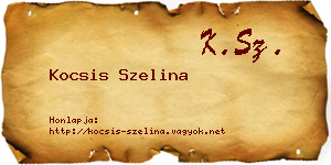 Kocsis Szelina névjegykártya